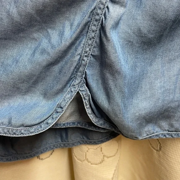 Crown & Ivy Denim Blue Mini Shirt Dress - Picture 6 of 9
